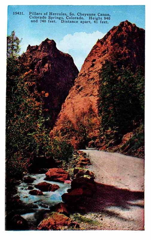 Postcard ROAD SCENE Colorado Springs Colorado CO m/09 AS8775