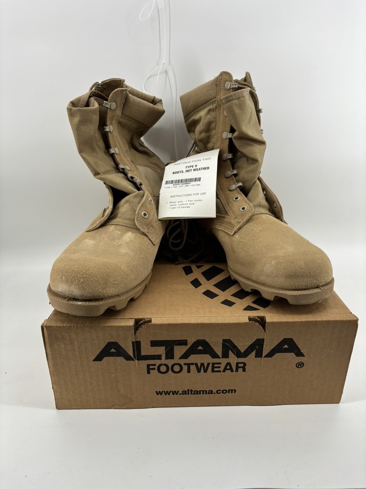 Altama Desert Combat Boots 13XW Wide Panama Sole Hot Weather Extra Wide 13EEE