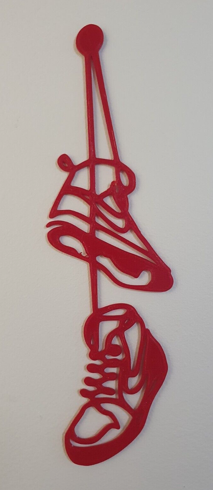 Sneakers RED Wall Art 3d Print Sneaker Shoes Sneakerhead Hype Hang Display