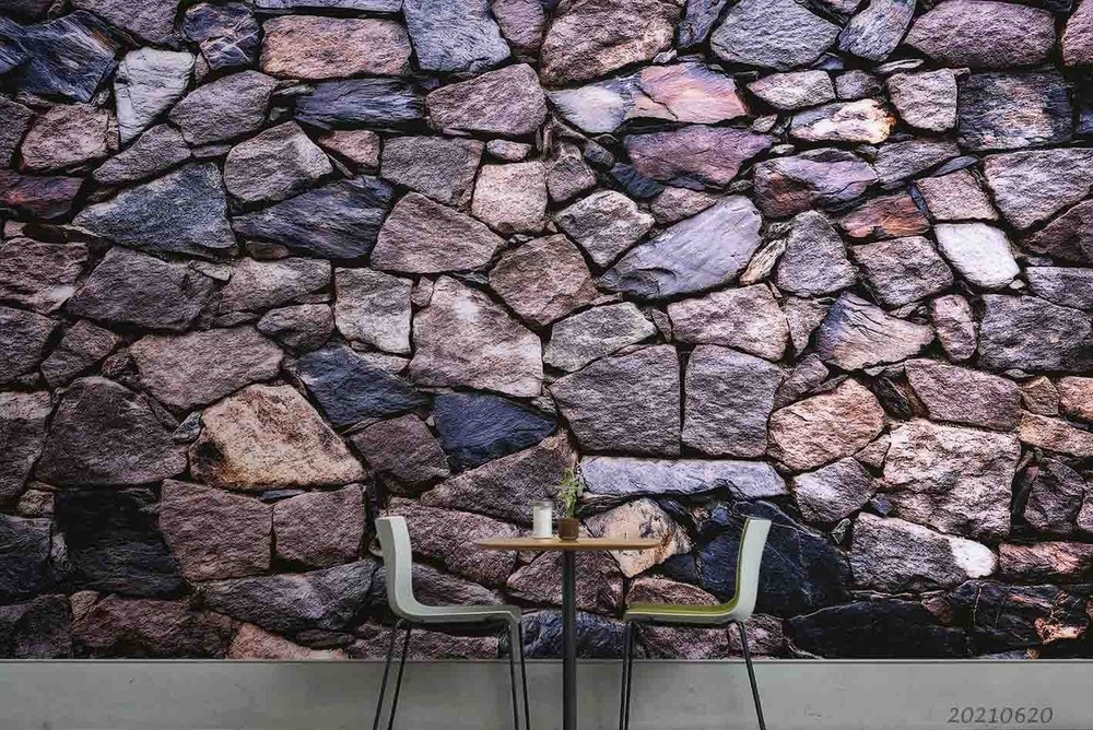 3D Architecture Stone Wall Texture Wall Murals Wallpaper Murals Wall Sticker