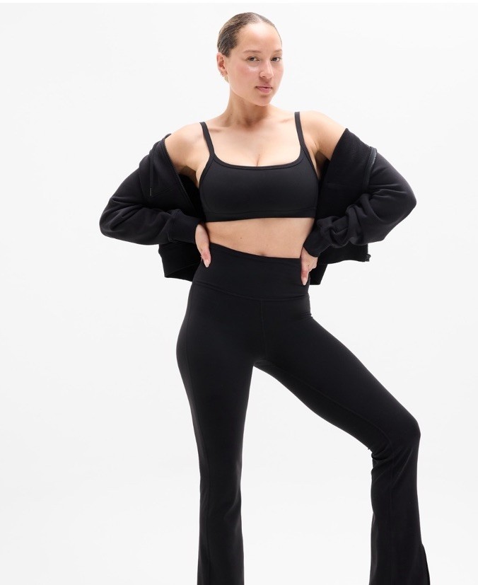 Athleta Square neck bra- small D/DD- black- nwt-