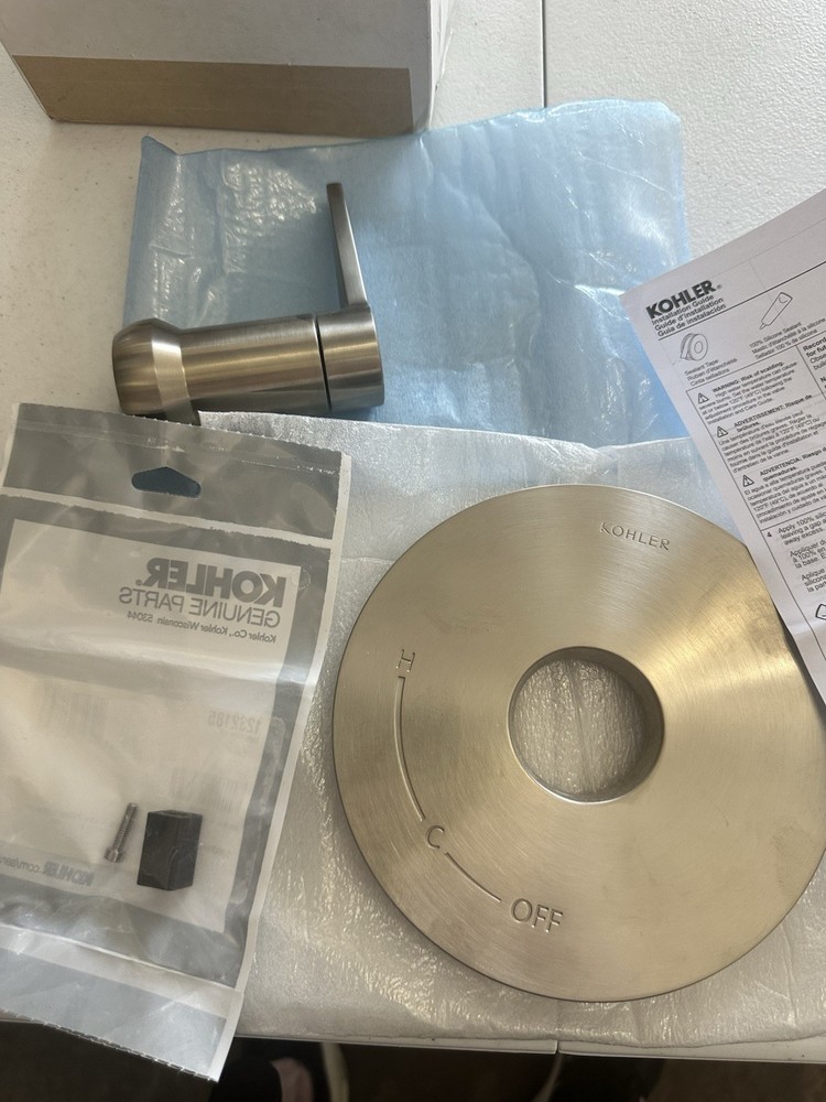 KOHLER Pitch 1-Handle Valve Trim in Vibrant Brushed Nickel Valve Not Included