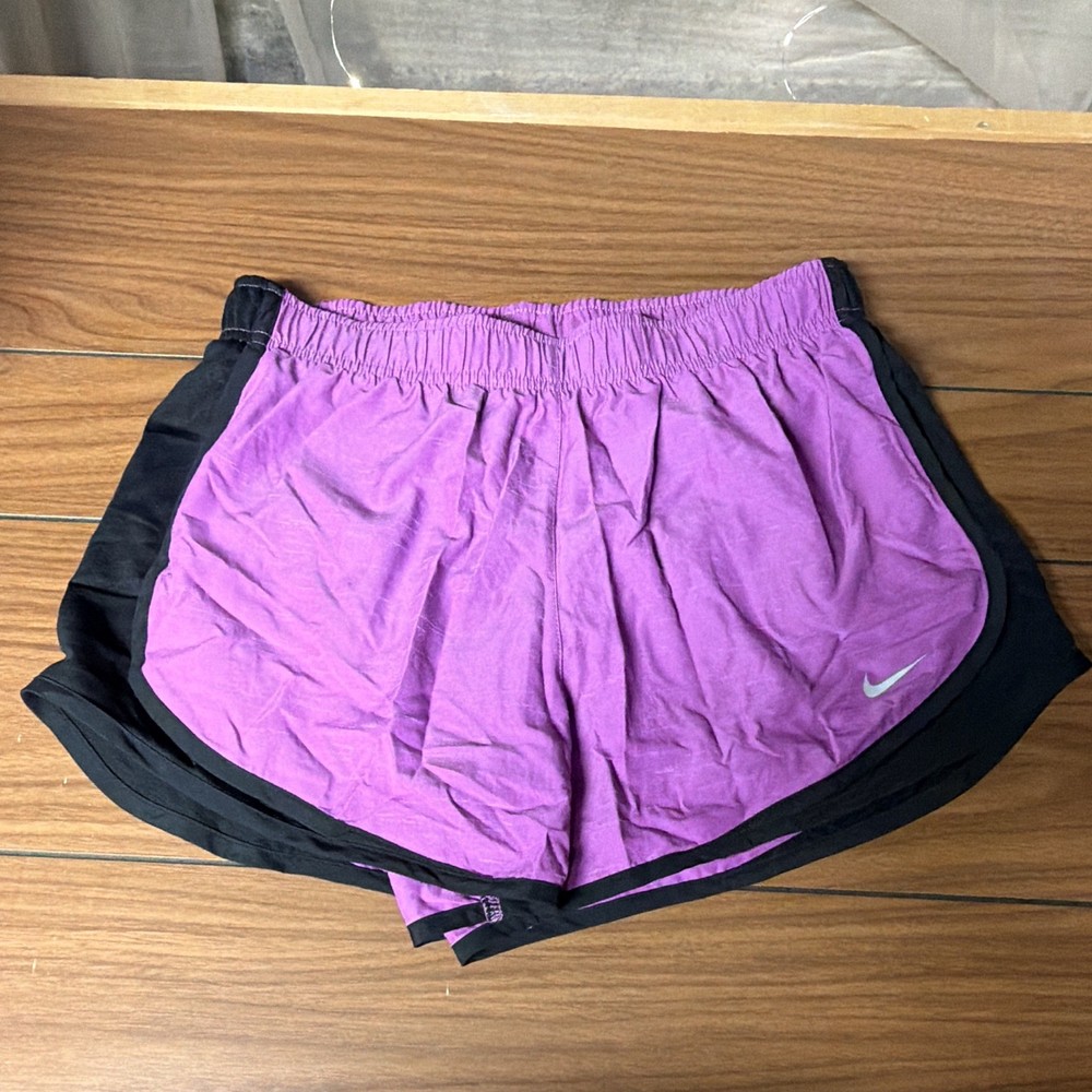Nike Women's Running & Jogging Athletic Shorts Purple/Black Microfiber Elastic