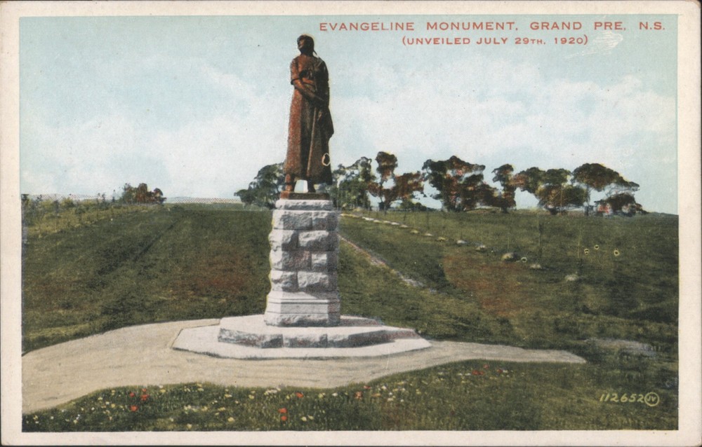 Grand Pre, Canada Evangeline Monument, Nova Scotia NS Original Vintage Postcard