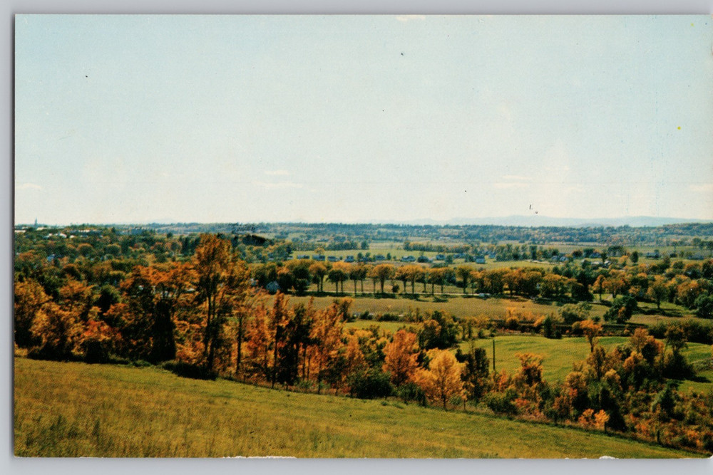 Vermont Middlebury Route 7 Autumn Landscape Chrome Postcard