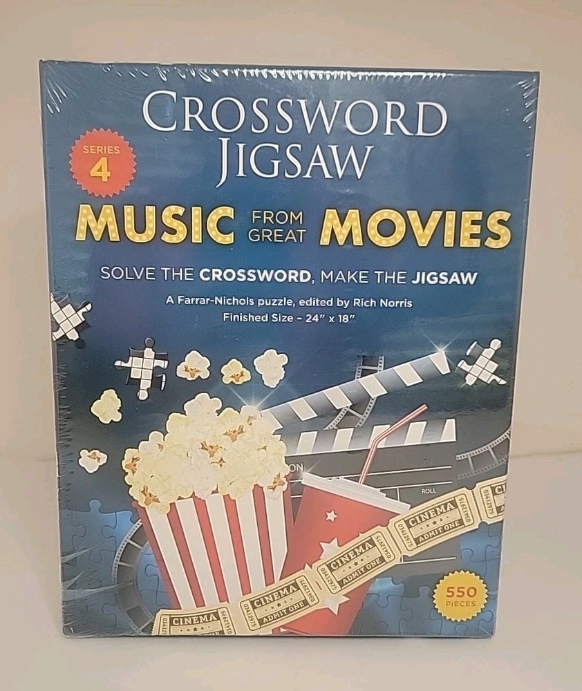 2020 Movie Trivia Crossword Jigsaw by Blair Everett (2020, Game) Brand New Seal