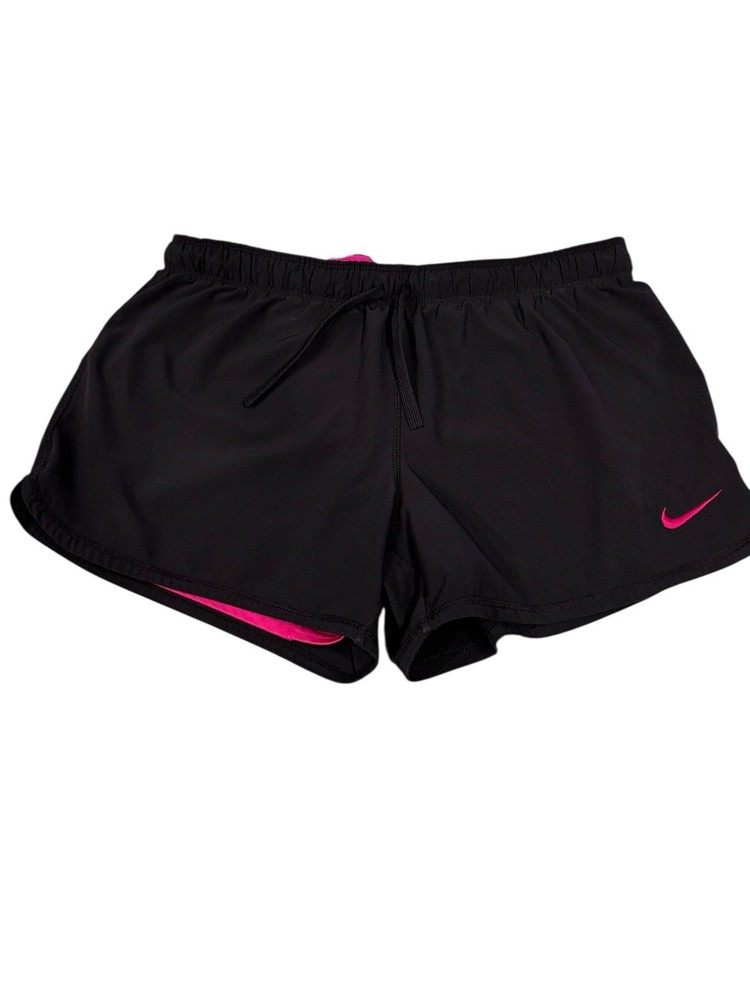 Nike Women’s Dri-FIT Running Shorts Black Pink Lined Size M Athletic