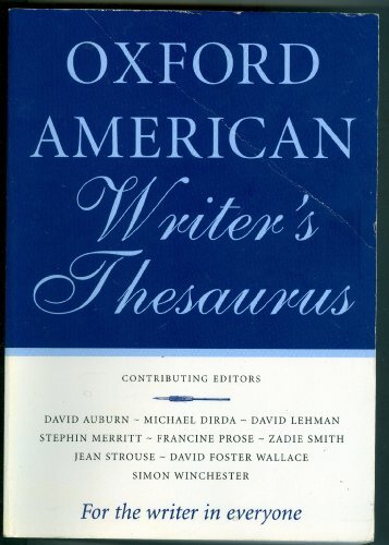 Oxford American Writers Thesaurus by Auburn David Dirda  