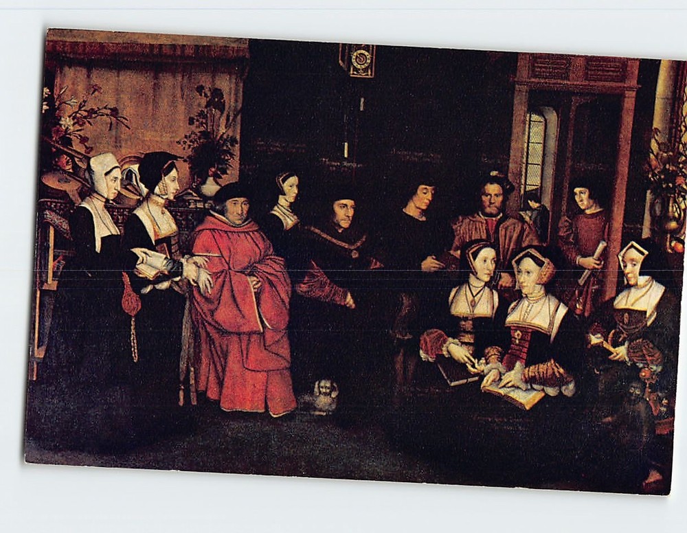 Postcard Sir Thomas More and His Family Painting by Hans Holbein the Younger