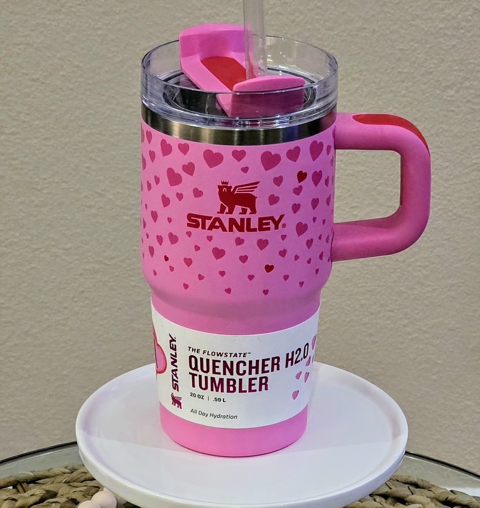 Stanley 20oz H2.0 Flowstate Quencher Tumbler - Sweet Hearts - Valentine's Day