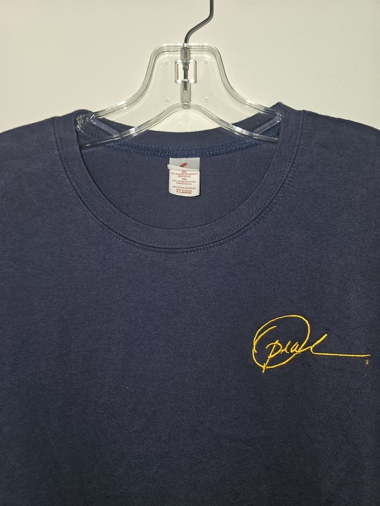 Vintage Oprah Winfrey Show Xl Mens Blue Double-sided Embroidered Logo Tshirt