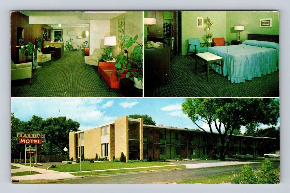 Rochester MI-Michigan, Spartan Motel, Advertising, Antique, Vintage Postcard