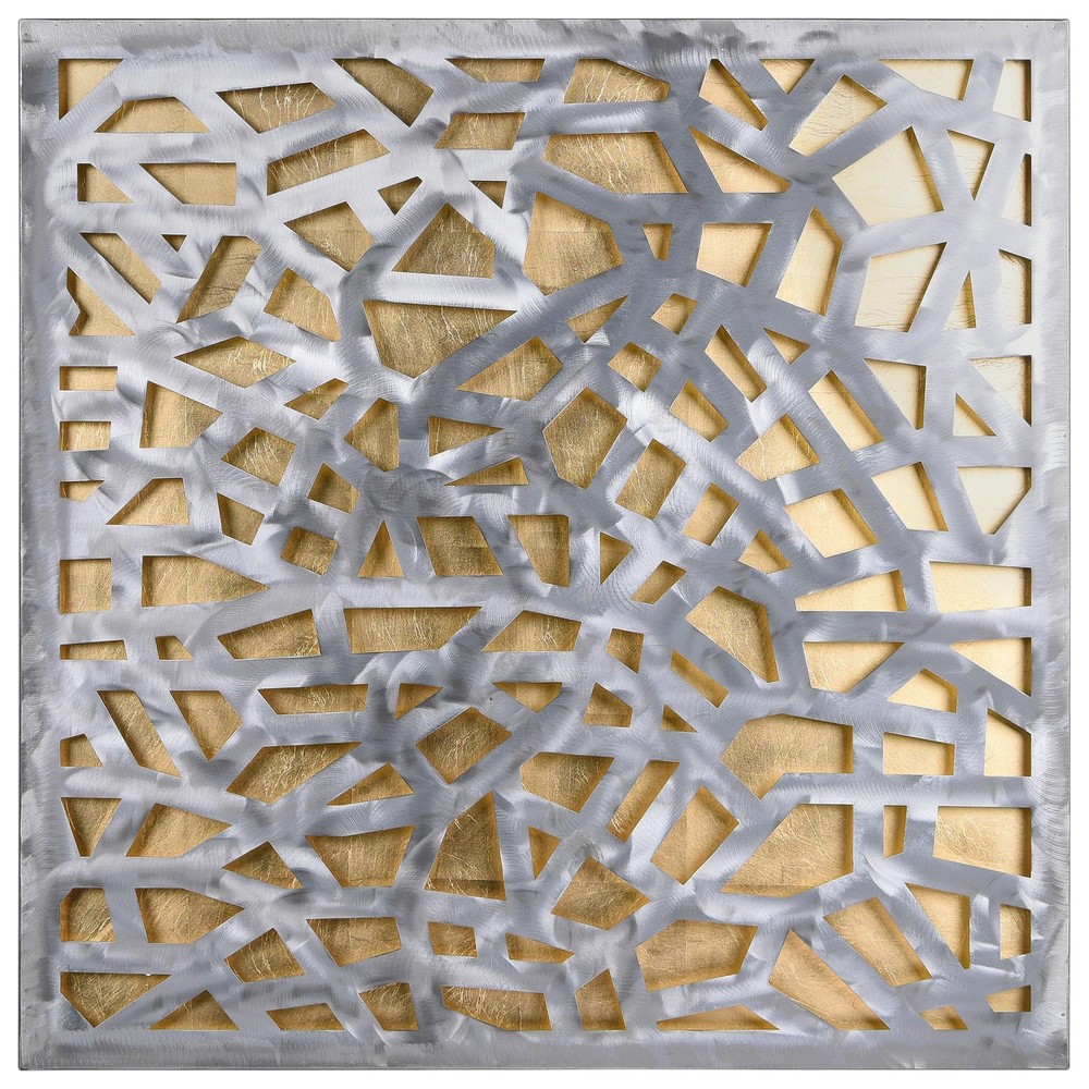 Polished Steel Abstract Wall Art Sculpture Modern Design Metal Decor-image