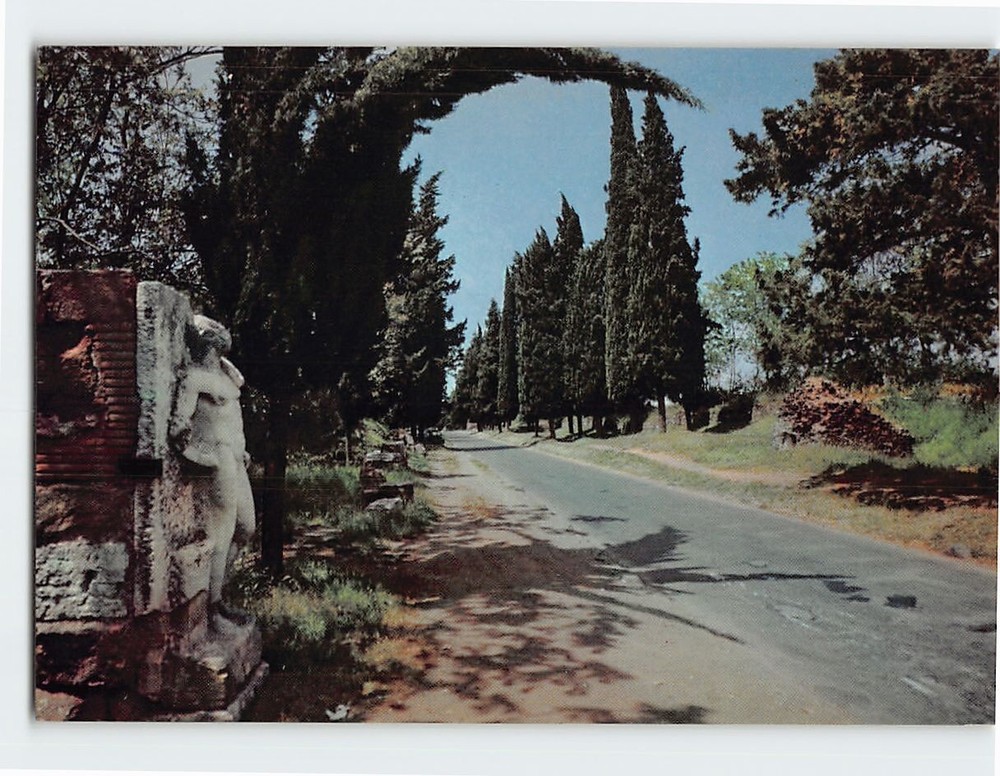 Postcard Via Appia Antica (Regina Viarum) Rome Italy