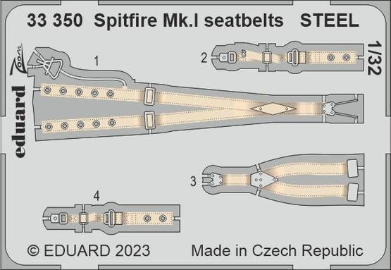 1/32 Eduard Spitfire Mk.I seatbelts Steel for Kotare