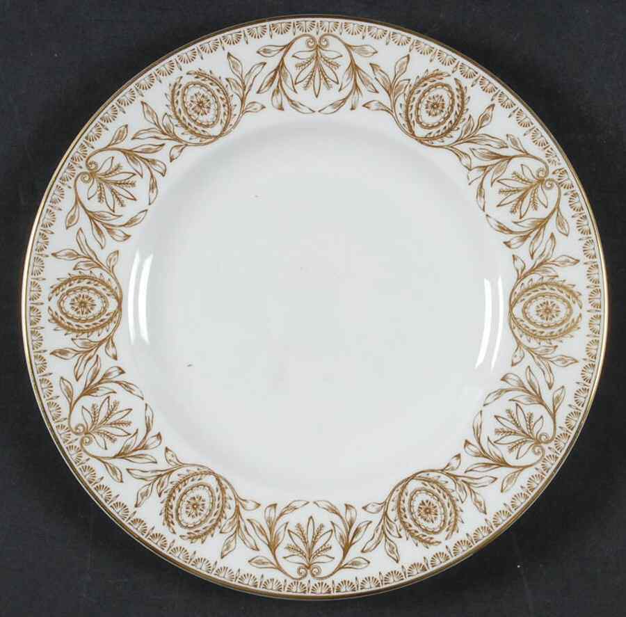 Royal Worcester Pompadour Gold and White Salad Plate 638919