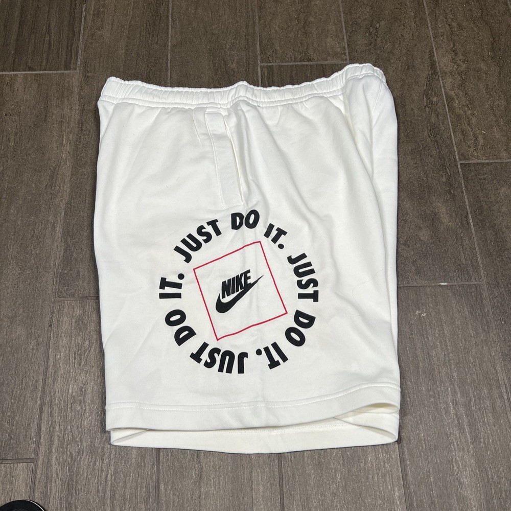 Nike Sportswear Mens Just Do It JDI Shorts Size XL White