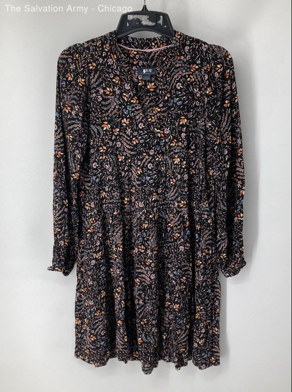 Maeve By Anthropologie Womens Multicolor Floral Long Sleeve Shift Dress Size XS