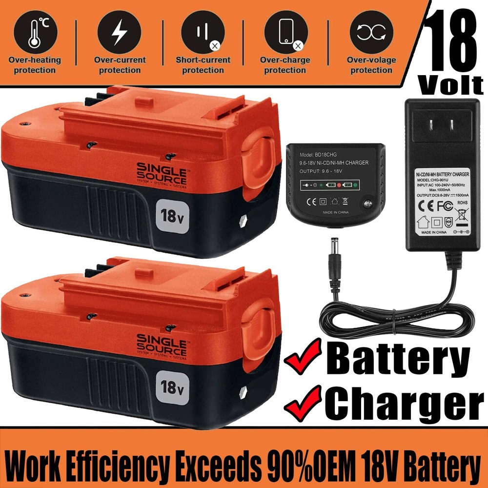 18V Black Decker HPB18 Battery Charger HPB18-OPE 244760-00  