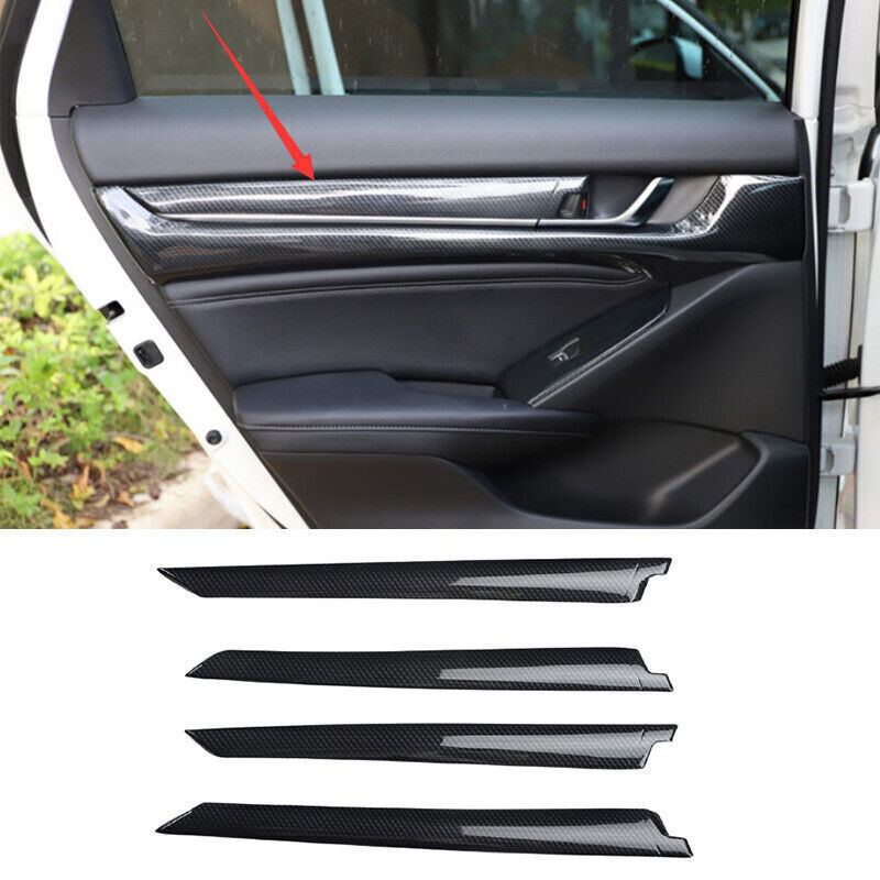2018-2022 Honda Accord Carbon Fiber ABS Door Panel Trim Kit 4Pcs