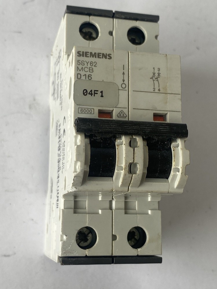Siemens 5Sy6216-8 5Sy62 Mcb D 16 Miniature Circuit Breaker 16A 400V 2 Pole