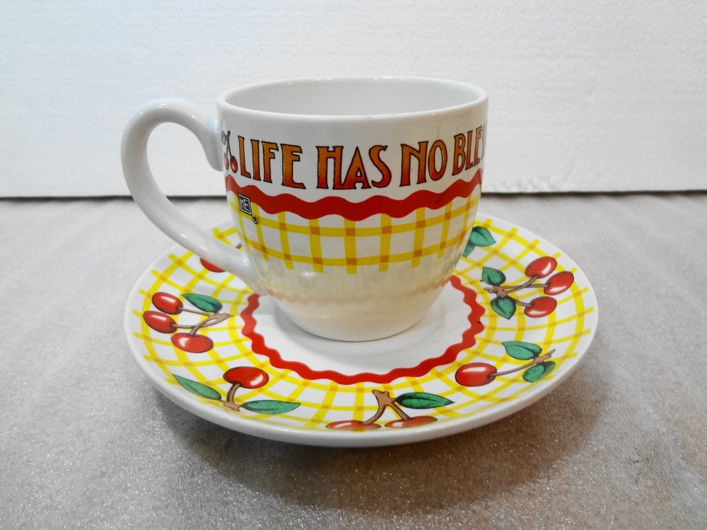 Mary Engelbreit Teacup Life Has No Blessing Like a Good Friend Cup & Saucer 8 oz