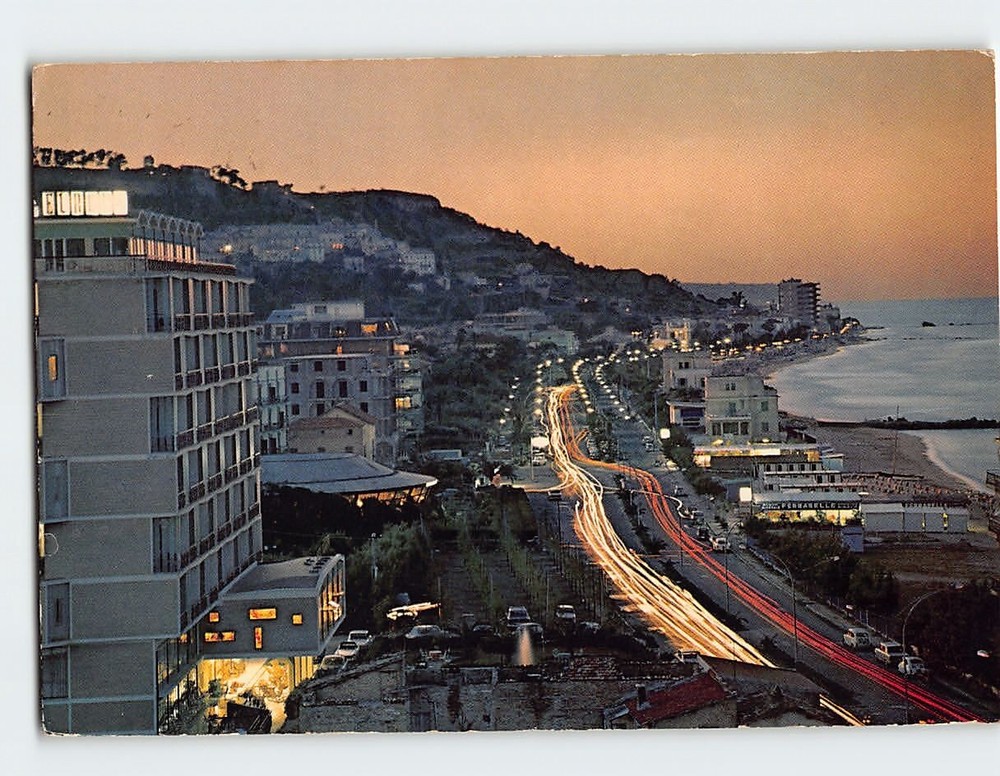 Postcard Nightly General view Grottammare Italy