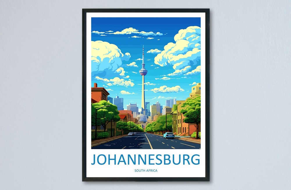 Johannesburg Travel Print Wall Art Johannesburg Wall Hanging Home Dcor