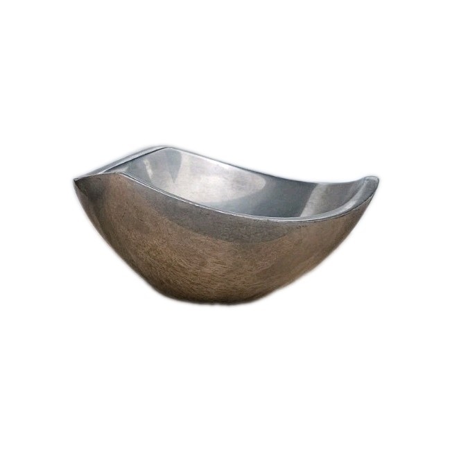 Vintage Nambe #526 Mid Century Modern Style Aluminum Alloy Tri Corner Bowl