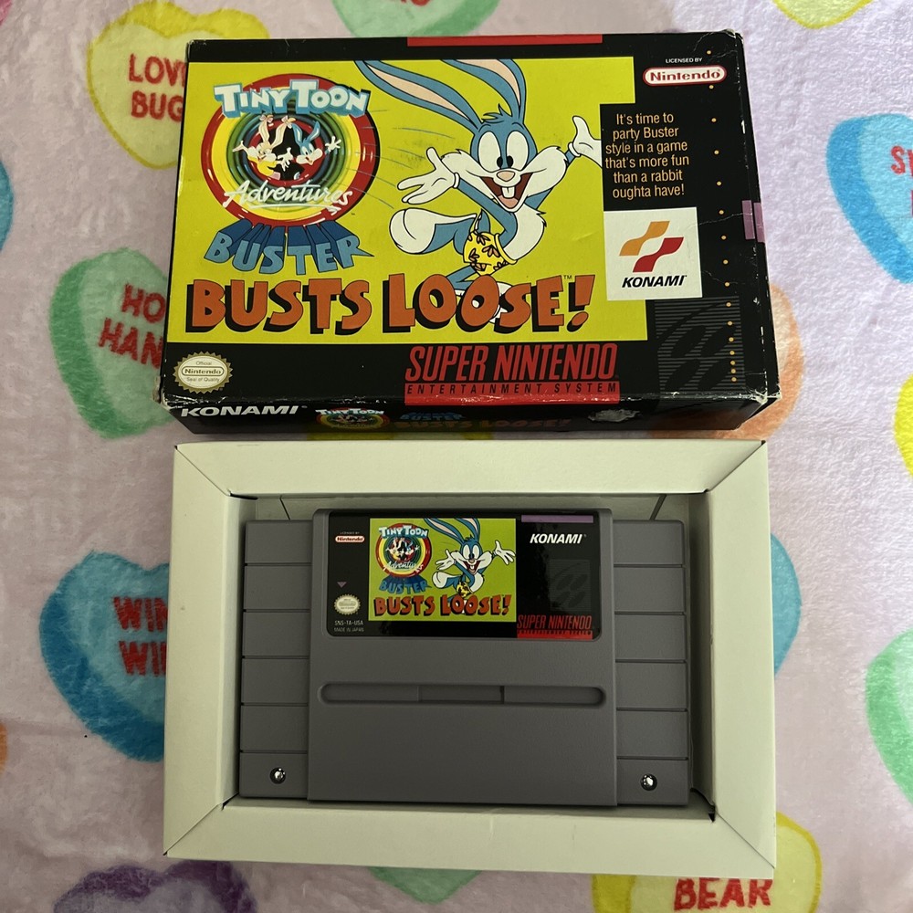 Tiny Toon Adventures: Buster Busts Loose / SNES Super Nintendo Konami w/ BOX