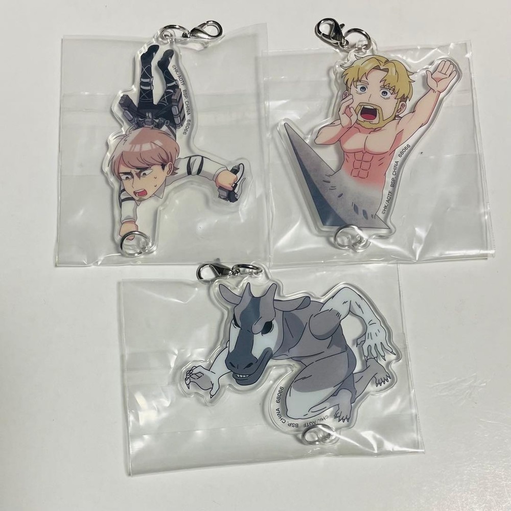 Attack on Titan Jean Zeke Acrylic Charm Keychain F Prize Connecting