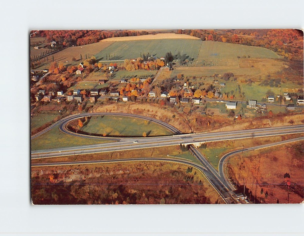 Postcard Aerial View Donegal Interchange Pennsylvania Turnpike Pennsylvania USA