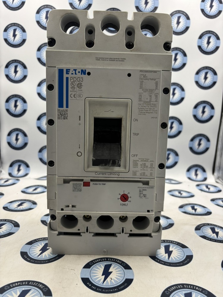 Eaton PDG33M0400FNNN Circuit Breaker 3 Pole 600V 300A Trip PDG3XTFA30300