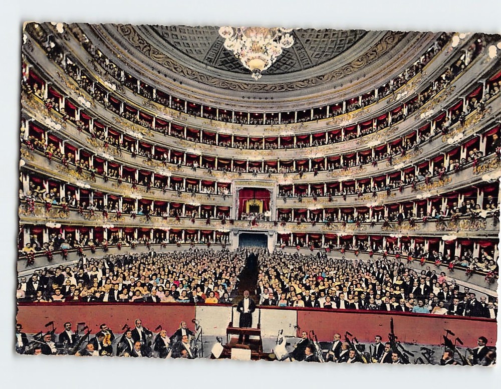 Postcard Interior La Scala Theatre Milan Italy