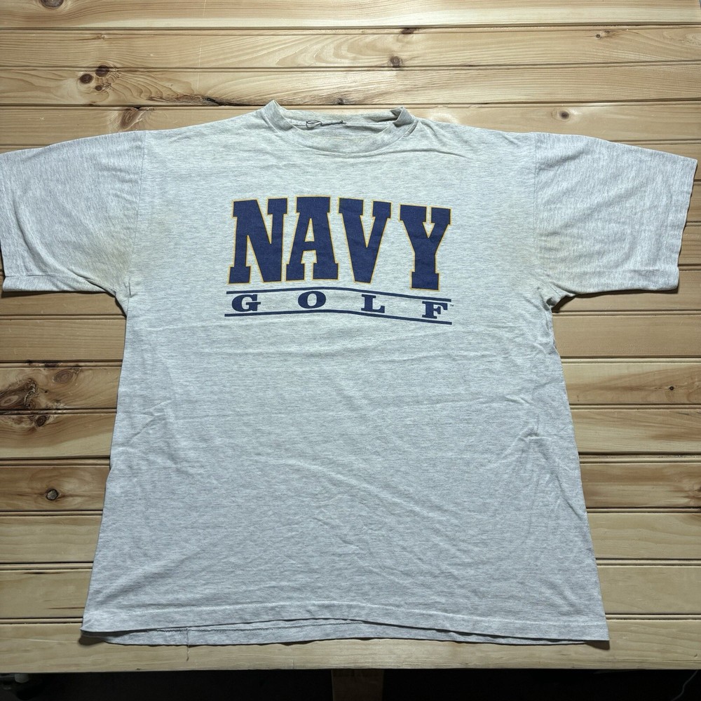 Vintage 90s United States Navy Golf Team Military Single Stitch Shirt Size XL