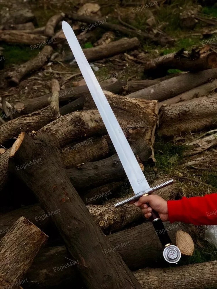 Handmade Knights Templar Accolade Sword - Authentic Medieval Replica  