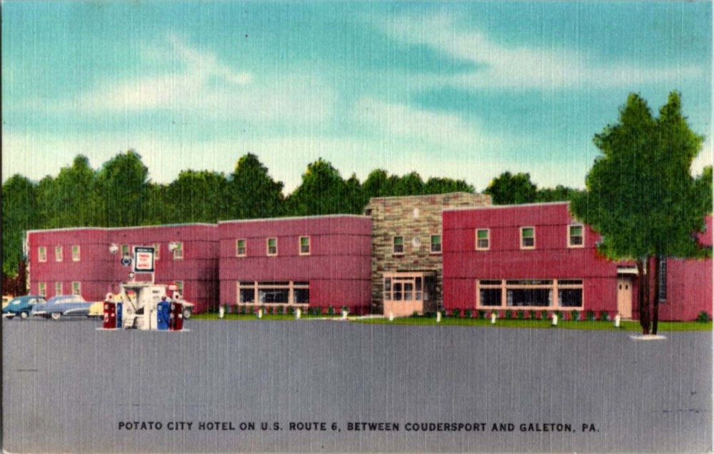 Between Coudersport And Galeton Pennsylvania PA : HOTEL SCENE m/14 BC3573