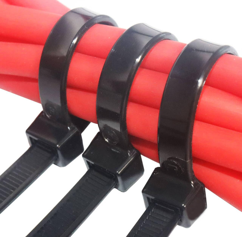 18-Inch Heavy Duty UV-Resistant Black Cable Ties 65-Pack for Outdoor Use