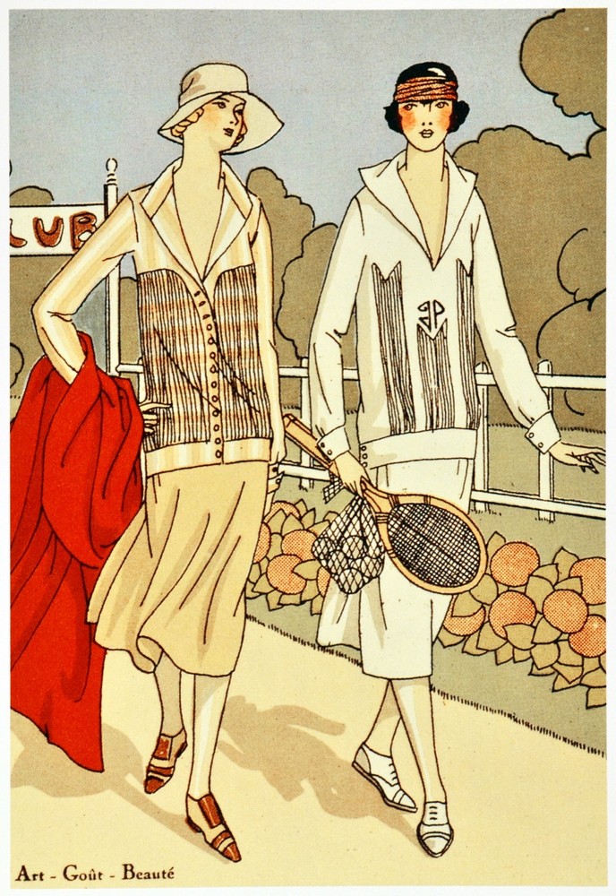 Poster print.Interior design Art.Retro fashion.Tennis players.6348
