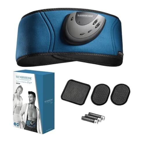 Slendertone FIT Plus Abs 8 Unisex Abdominal Toning Belt Toner Gel Pads Muscle