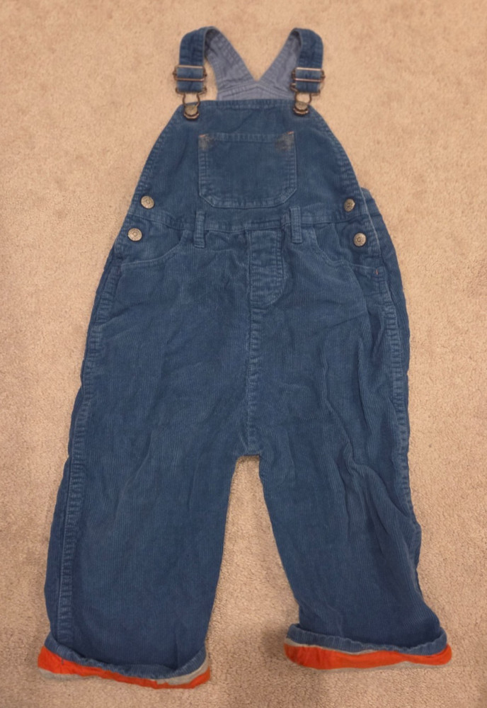 Baby Boden Corduroy Overalls Size 2–3 Years Blue  Lined – Toddler Boys/Girls