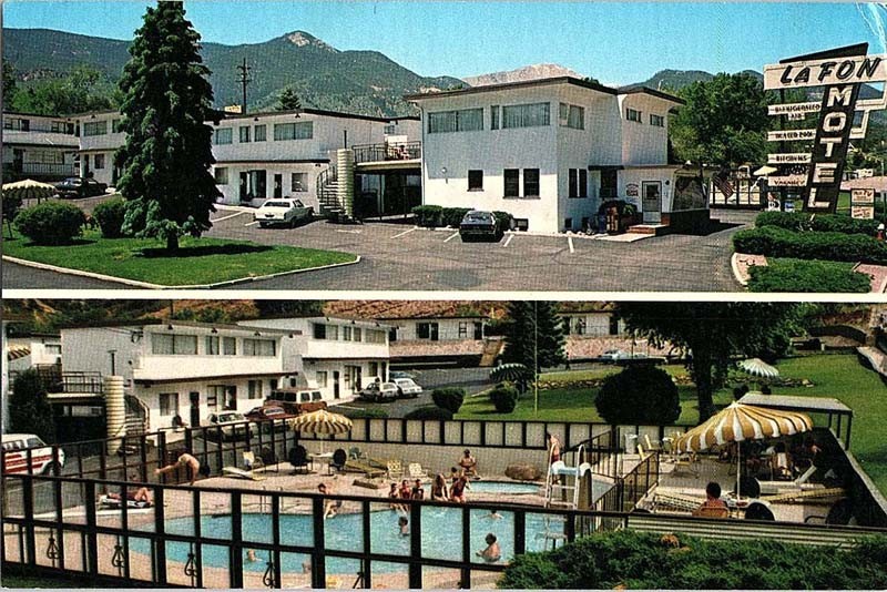 Postcard MOTEL SCENE Manitou Springs Colorado CO m/09 AI7377
