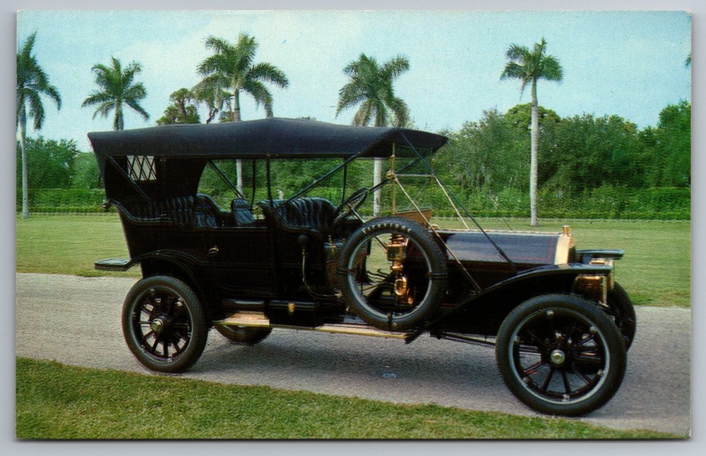 1909 Stevens-Duryea Model Y Cars & Music - Sarasota postcard D10