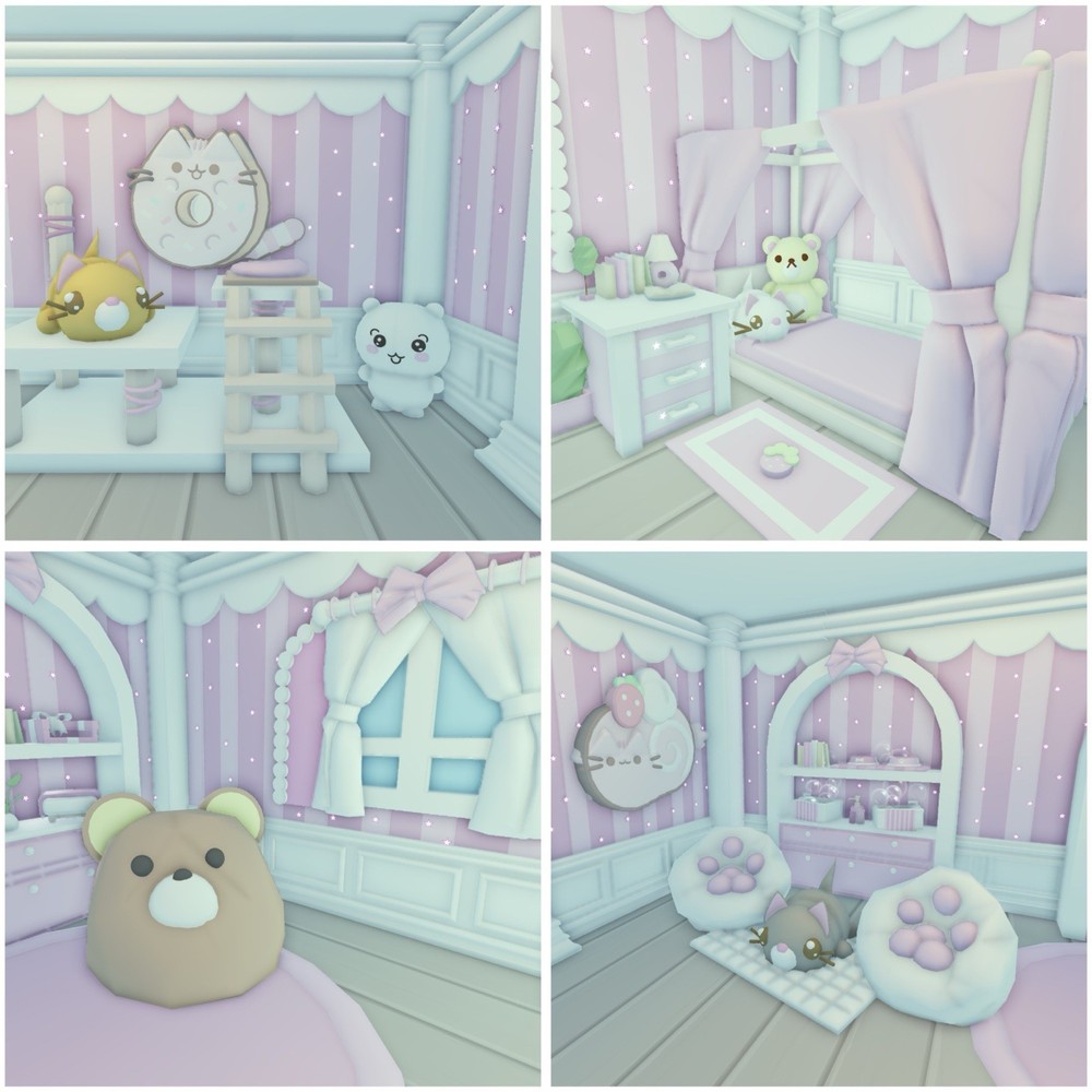 🐈⬛🌸🧸 Pusheen Rilakkuma Pastel Pink Cat Adopt Me Grind House Home 🐈⬛🌸🧸