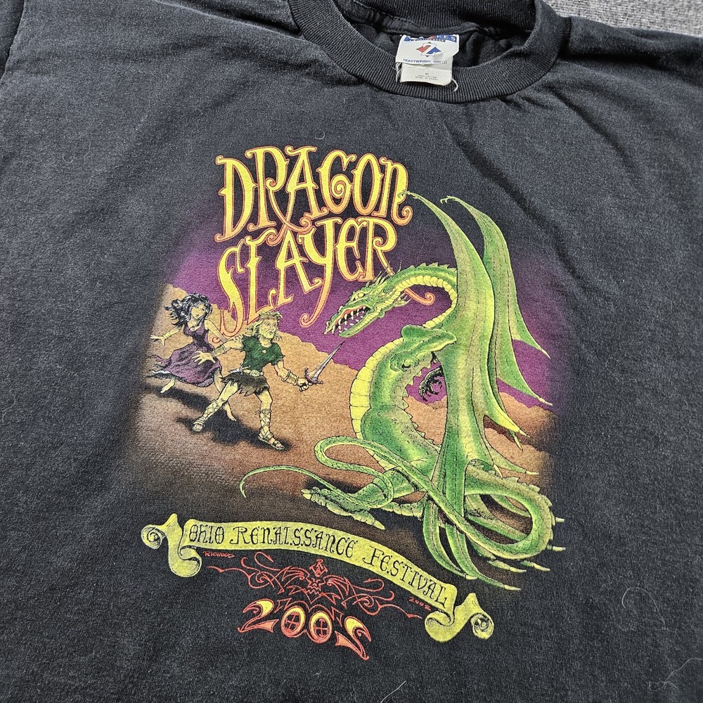 Vintage Dragon Slayer Ohio Renaissance Festival T-shirt Size XL