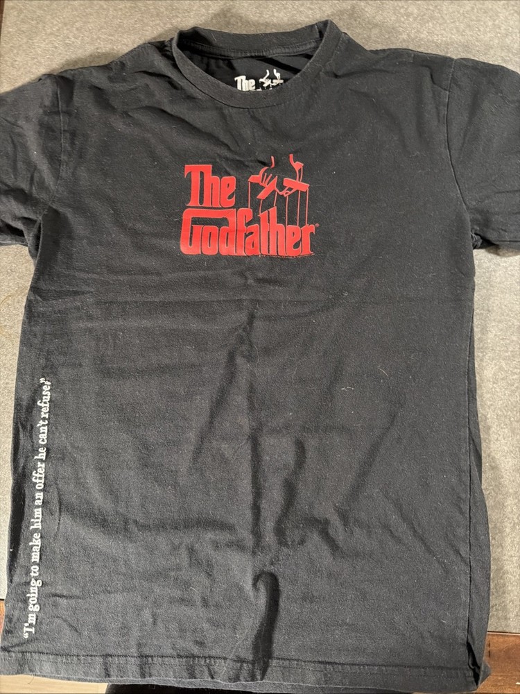 The Godfather Movie T Shirt Small Black Red Graphic Don Corleone Quote Tee