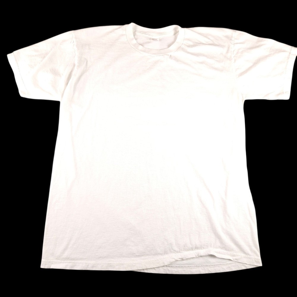 Vintage 90s Fruit Of The Loom White Blank Plain T Shirt Men's Size XL