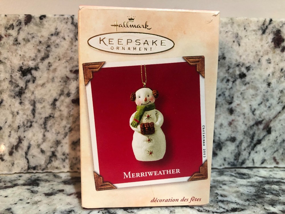 2003 Hallmark Keepsake Merriweather Snowman Ornament Christmas