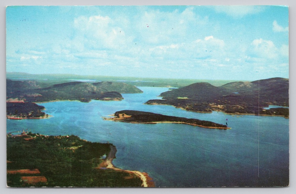 Somes Sound Acadia National Park Maine Aerial Photo Vintage Postcard-image