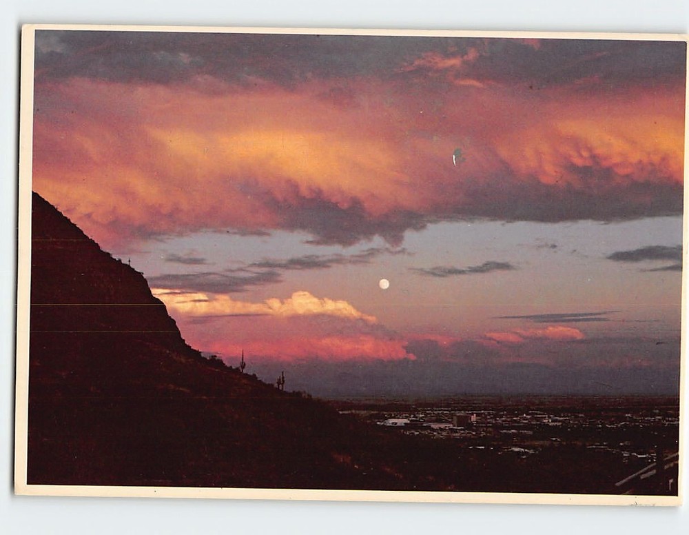 Postcard Desert Sunset Scottsdale Arizona USA